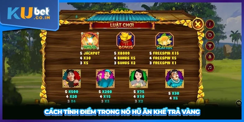 Cách tính điểm trong Nổ Hũ Ăn Khế Trả Vàng